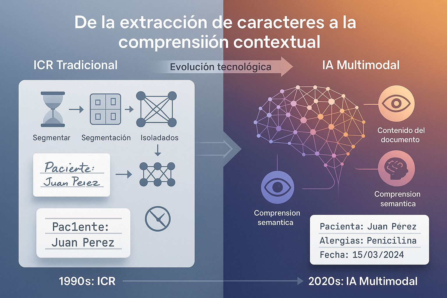 OCR vs ICR vs IA: Evolución del Procesamiento de Documentos [2025]